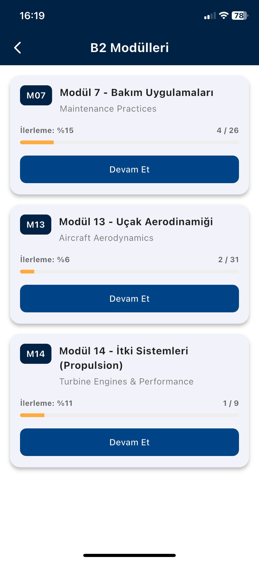 aeromodul performans analizi ve başarı istatistikleri